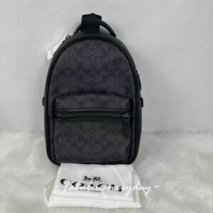 Coach Charter Pack In Signature Canvas Calf Leather NWT CP126